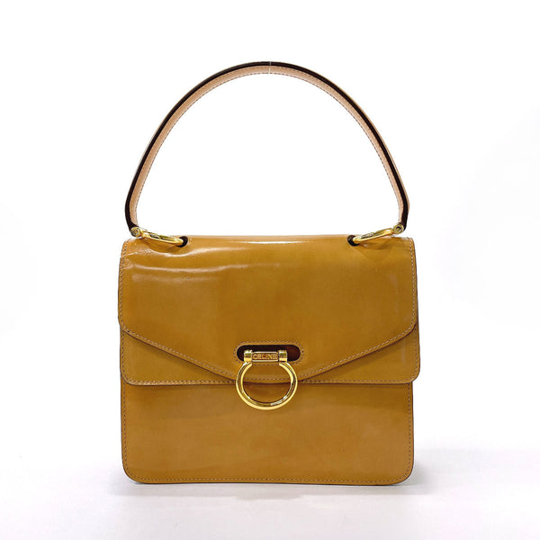 CELINE Handbag vintage Patent leather Camel Women Used