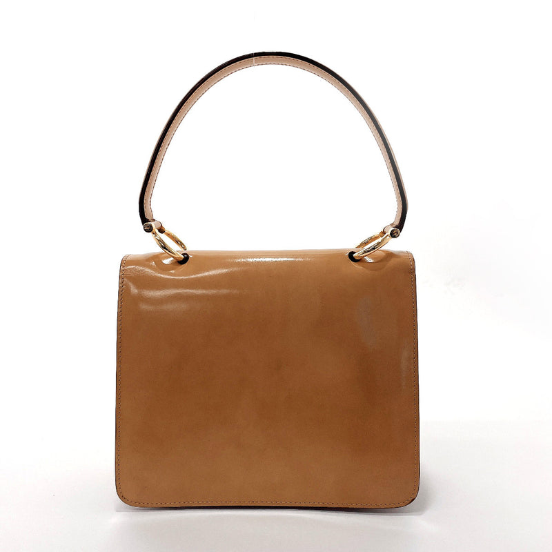 CELINE Handbag vintage Patent leather Camel Women Used