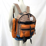 COACH Backpack Daypack 69149 Signature PVC/leather Orange Orange mens Used