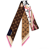 Louis Vuitton Scarf Bandeau BB Jeu de M70856 Red Brown Multicolor 100% Silk  Ribbon Ladies LV Bag Pattern LOUIS VUITTON | eLADY Globazone