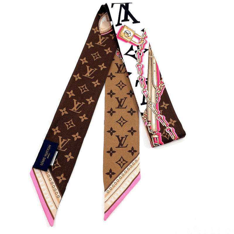 Louis Vuitton Scarf Muffler Bandeau BB Let's Go Women's Multicolor Silk  Trunk Monogram M76442