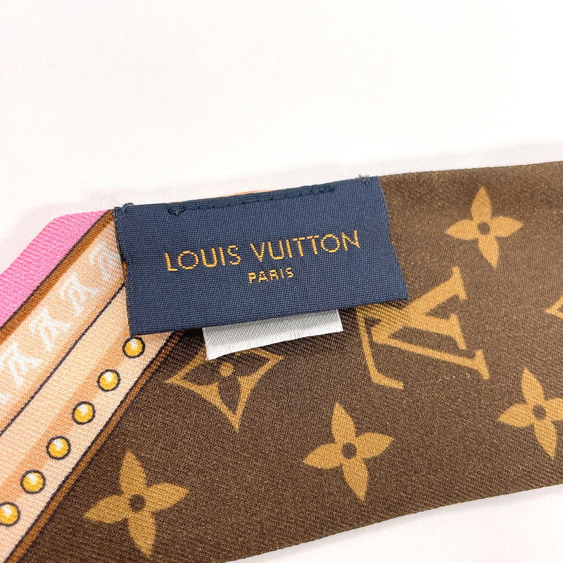 LOUIS VUITTON LOUIS VUITTON scarf scarves M77828 silk Brown Mulch color  Used Women LV M77828｜Product Code：2106800455113｜BRAND OFF Online Store
