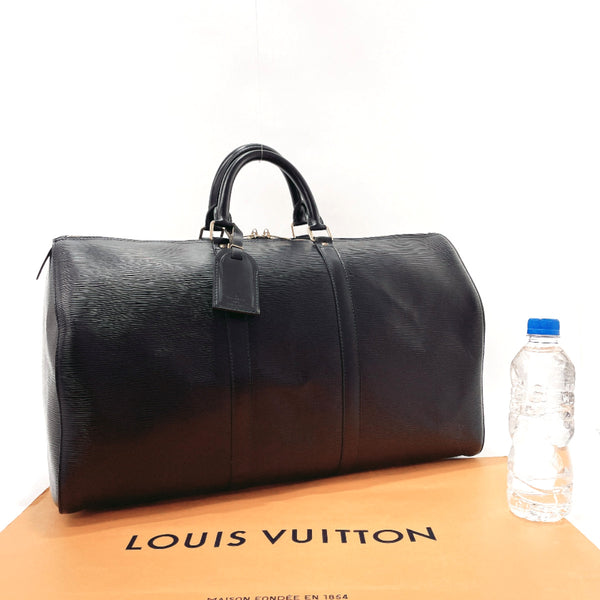 LOUIS VUITTON Boston bag M42962 Keepall 50 Epi Leather Black mens Used
