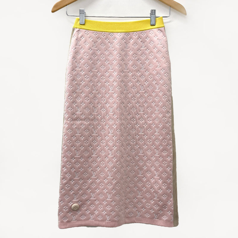 LOUIS VUITTON skirt 1A9XPF pastel monogram knit knit tube  silk/Nylon/Polyurethane pink pink Women New