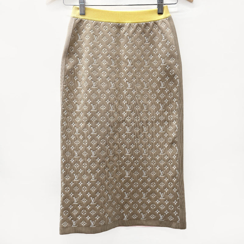 Louis Vuitton Pastel Monogram Knitted Midi Skirt