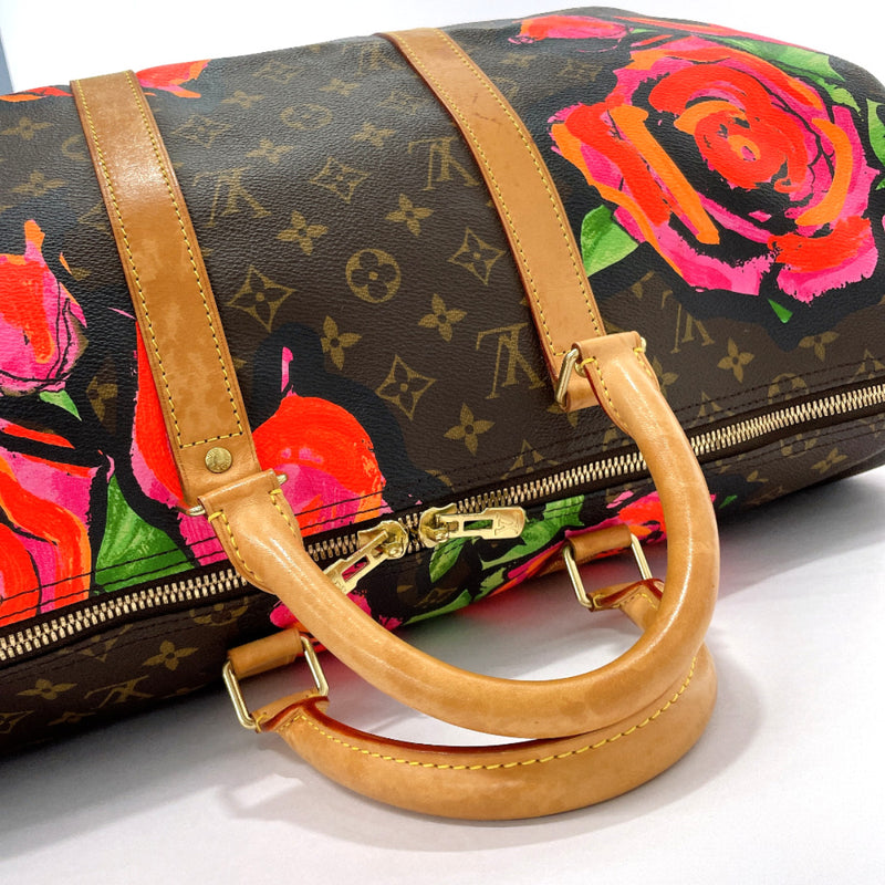Louis Vuitton Monogram Roses Keepall 50 Handbag