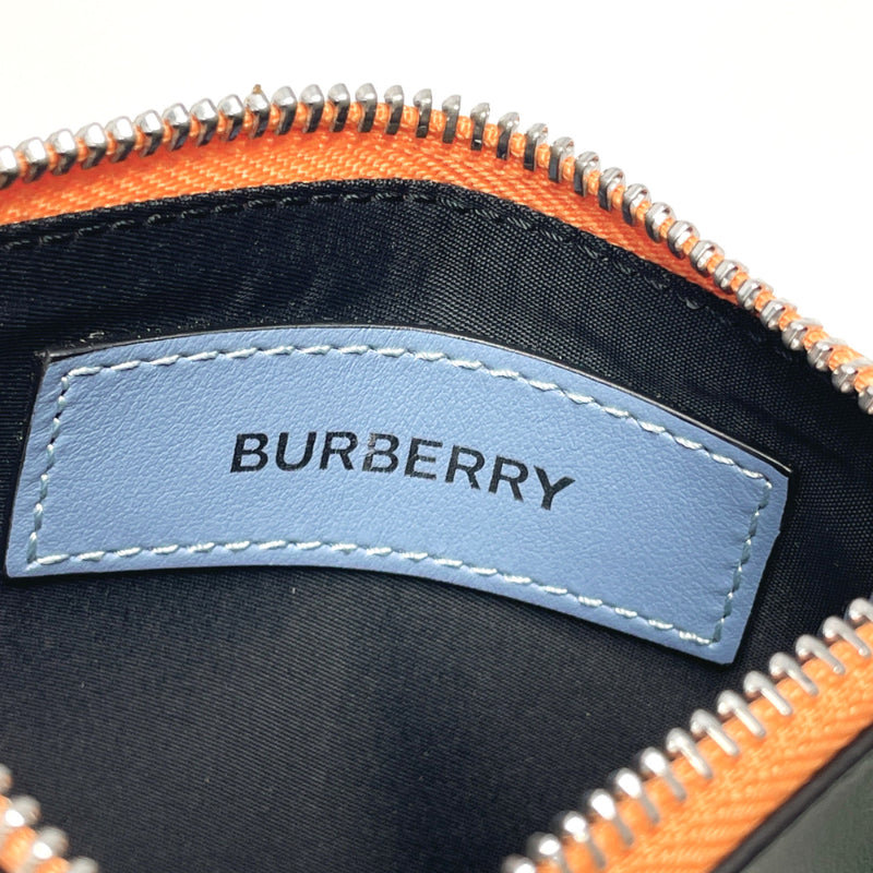 BURBERRY Pouch bicolor leather multicolor unisex New