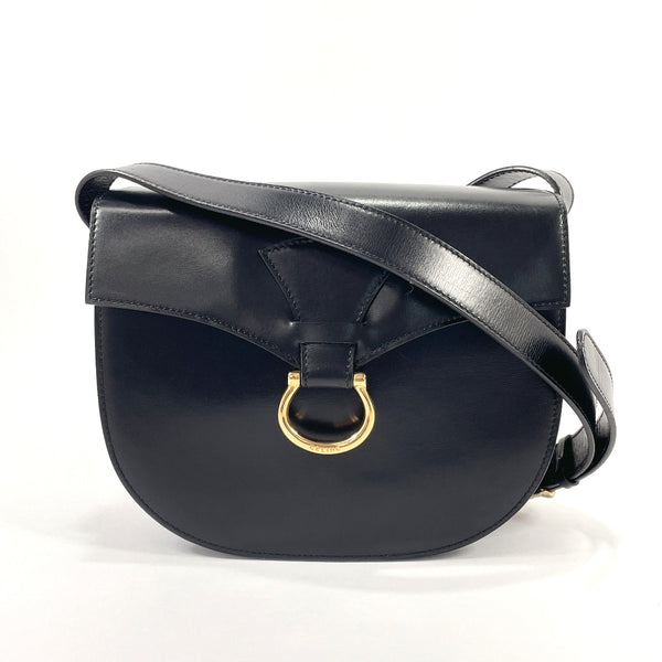 CELINE Shoulder Bag leather Black Women Used –