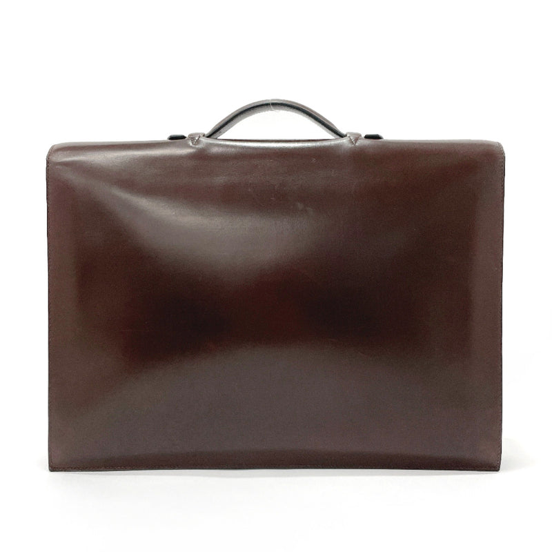 HERMES Business bag Sac Adepeche Box calf Brown Blur mens Used