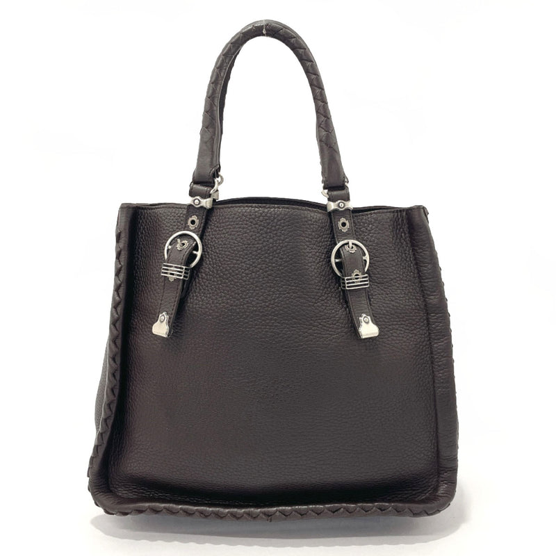 BOTTEGAVENETA Tote Bag 162466 Intrecciato leather Dark brown Women Used