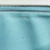 HERMES purse Azap Long Epsom blue blue □PCarved seal Women Used