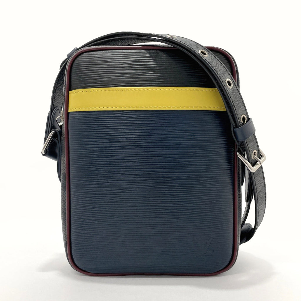 Louis Vuitton Danube Handbag Epi Leather with Monogram Canvas Slim Brown  4947854