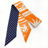 HERMES scarf Twilly Astrologie a Pois Astrology silk Orange Orange Women Used