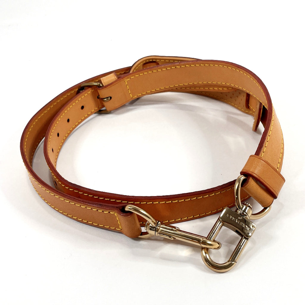 LOUIS VUITTON Shoulder strap Leather Brown unisex Used –