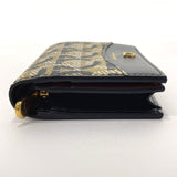 Salvatore Ferragamo Wallet AO-22 1284 Gancini Black Gold Authentic