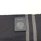 GUCCI Scarf 508313 GG pattern wool Black Black unisex Used