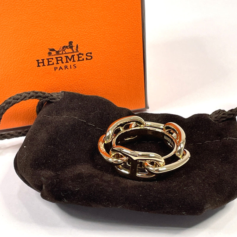 HERMES scarf ring shanedankuru metal gold unisex