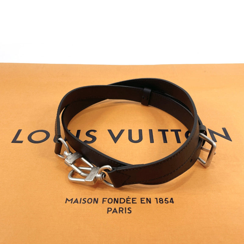 LOUIS VUITTON Shoulder strap leather Brown unisex Used