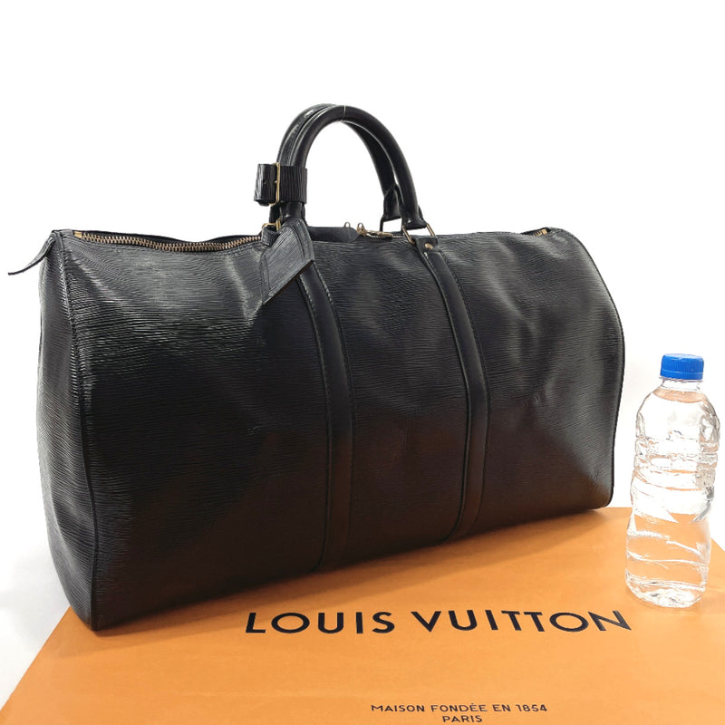 LOUIS VUITTON Boston bag M42962 Keepall 50 Epi Leather Black