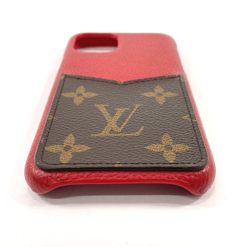 LOUIS VUITTON Other accessories M69095 iPhone Bumper 11 PRO Monogram canvas/leather Red unisex Used