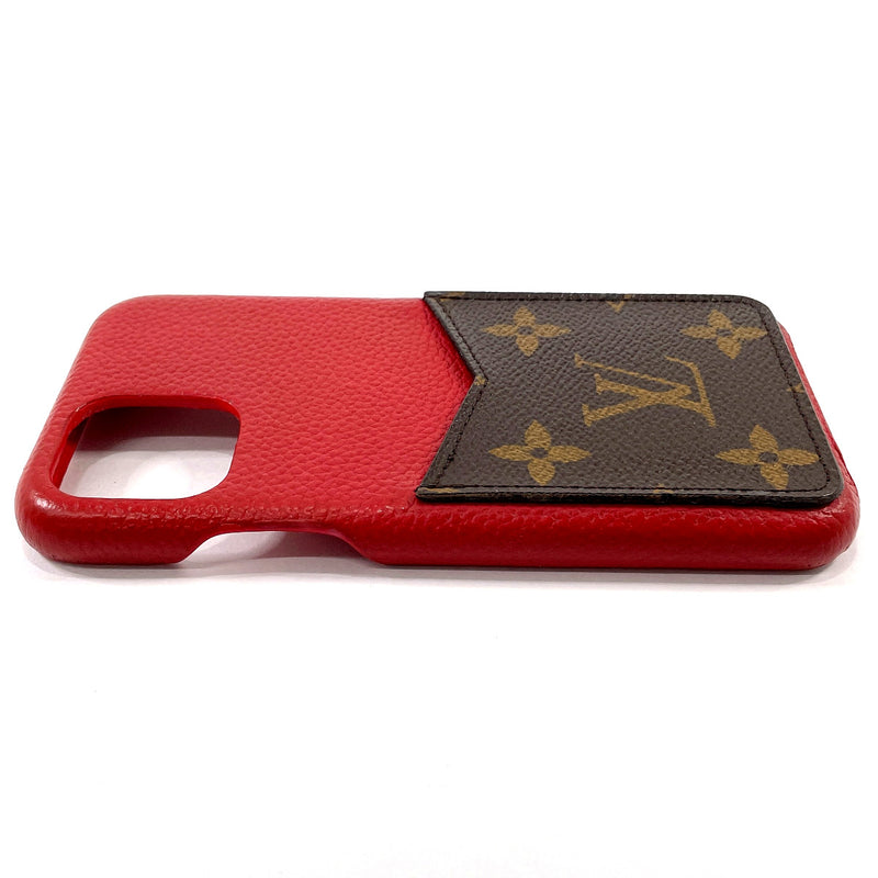 LOUIS VUITTON Other accessories M69095 iPhone Bumper 11 PRO Monogram canvas/leather Red unisex Used
