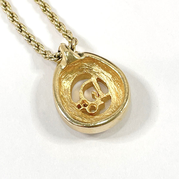 Christian Dior Necklace teardrop metal/Rhinestone gold Women Used