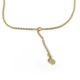 Christian Dior Necklace teardrop metal/Rhinestone gold Women Used
