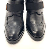 HERMES boots short boots Derby Spicy Goatskin/ Black Women Used