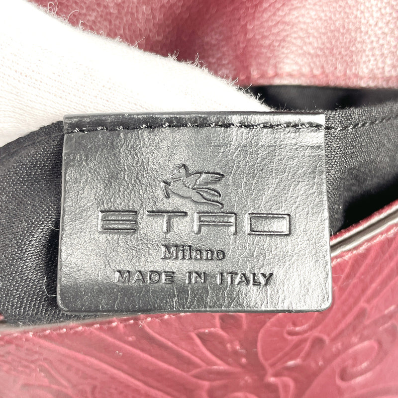 ETRO HandBag Milano ITALY Paisley PVC Calf Leather