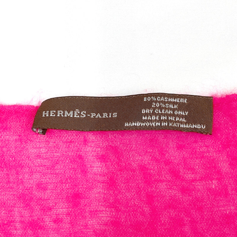 HERMES Stall cashmere/silk pink Women Used