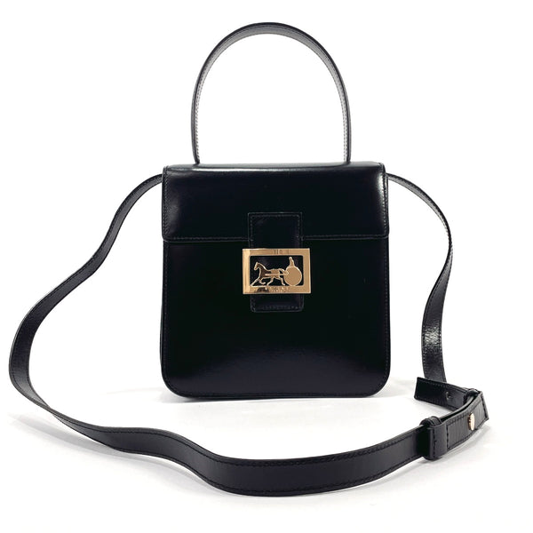 CELINE Handbag Carriage hardware 2Way leather Black Women Used