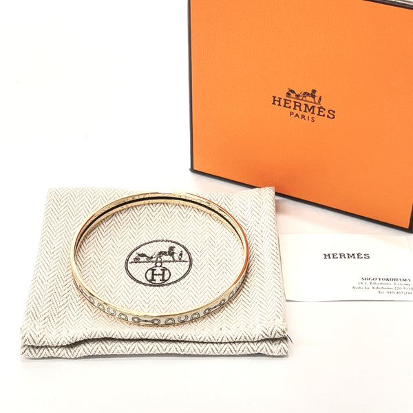 HERMES bracelet Emaille PM lucky charms metal gold Women New