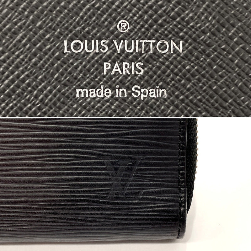 LOUIS VUITTON purse M63852 Zippy Organizer Epi Leather Black Black mens Used