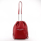 SAINT LAURENT PARIS Shoulder Bag 538447 Teddy leather Red Women Used