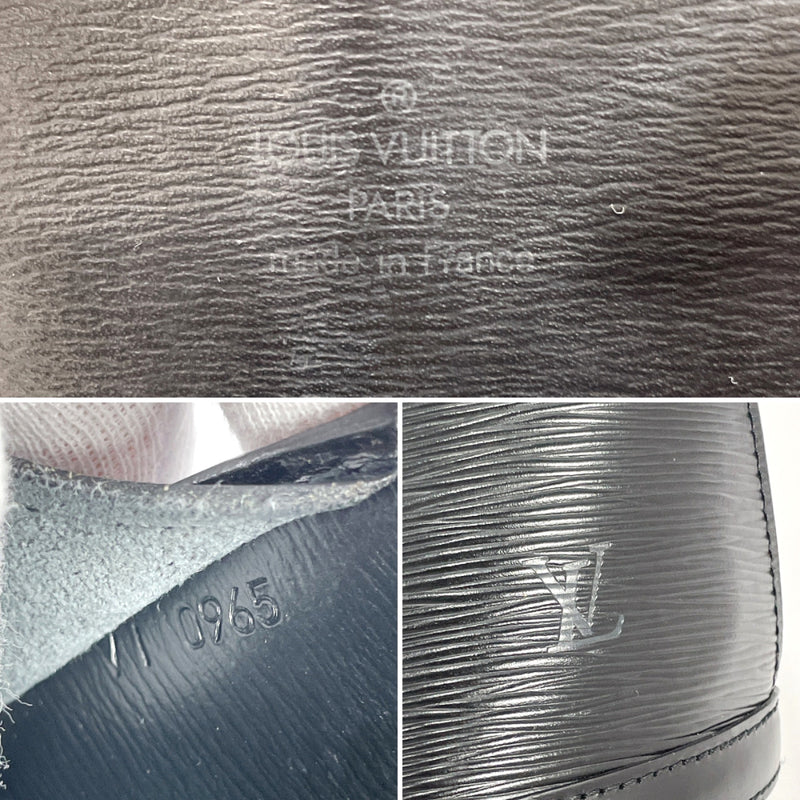 LOUIS VUITTON Shoulder Bag M52252 Cluny Epi Leather Black Black Women Used