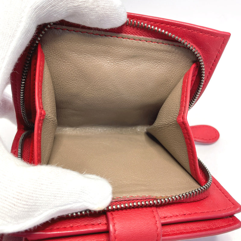 BOTTEGAVENETA wallet Intrecciato leather/ Red Women Used