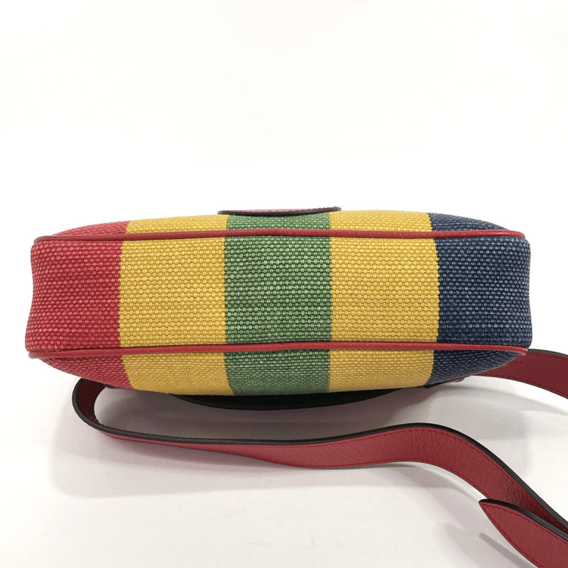 GUCCI bam bag 625895 Baiadera stripe canvas/leather multicolor unisex Used
