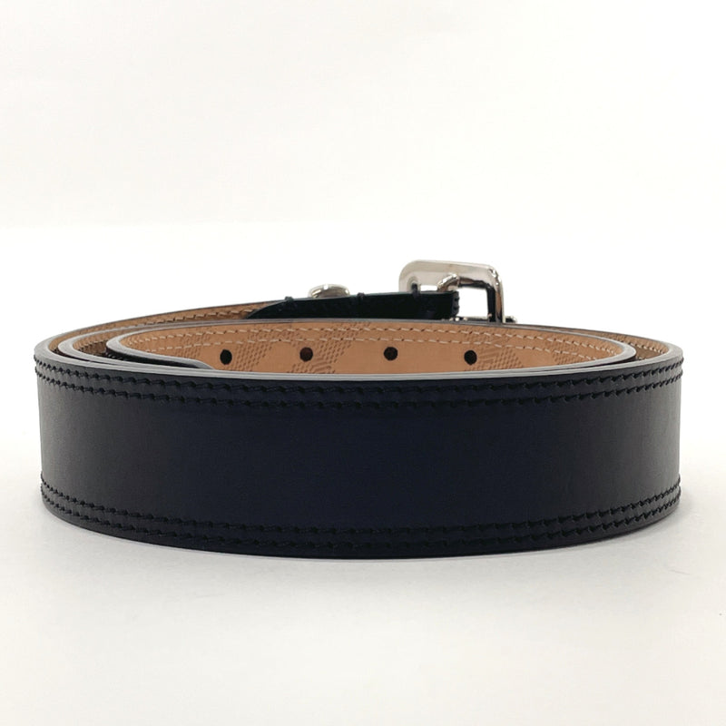 BURBERRY belt leather Black mens Used –