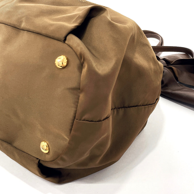 Used in Japan Bag] Prada Shoulder Bag Handbag Green Metal Nylon