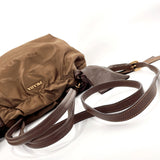PRADA Handbag BR4205 Side ribbon 2way Nylon/leather khaki khaki Women Used