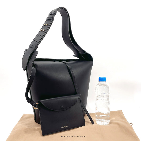 BURBERRY Shoulder Bag Bucket bag leather Black Women Used