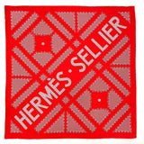 HERMES scarf Carre 45 Serie silk Red Women Used