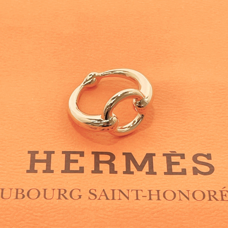 HERMES scarf ring Mo metal gold Women Used