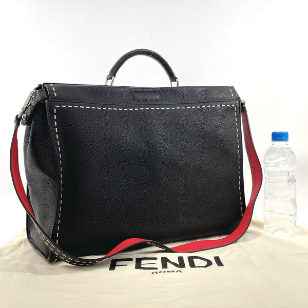 FENDI Business bag 7VA388 Celeria Peekaboo leather Black mens Used