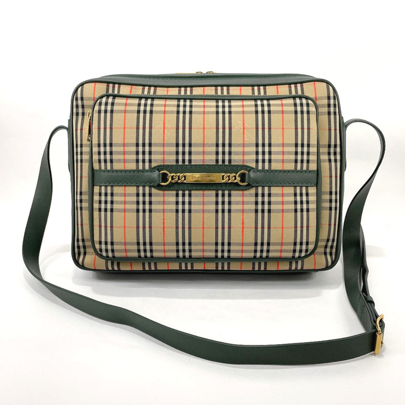 BURBERRY Shoulder Bag Nova Check cotton/leather beige beige Women Used