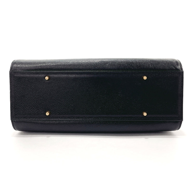 VALENTINO GARAVANI Handbag 2WAY leather Black Women Used