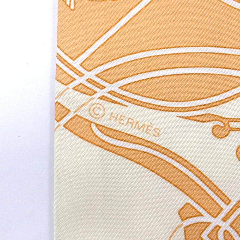 HERMES Twilly Bookplate silk Ivory Women Used