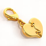 PRADA charm Heart motif metal gold Women Used
