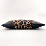 DOLCE&GABBANA Shoulder Bag Leopard pattern canvas Brown Women Used