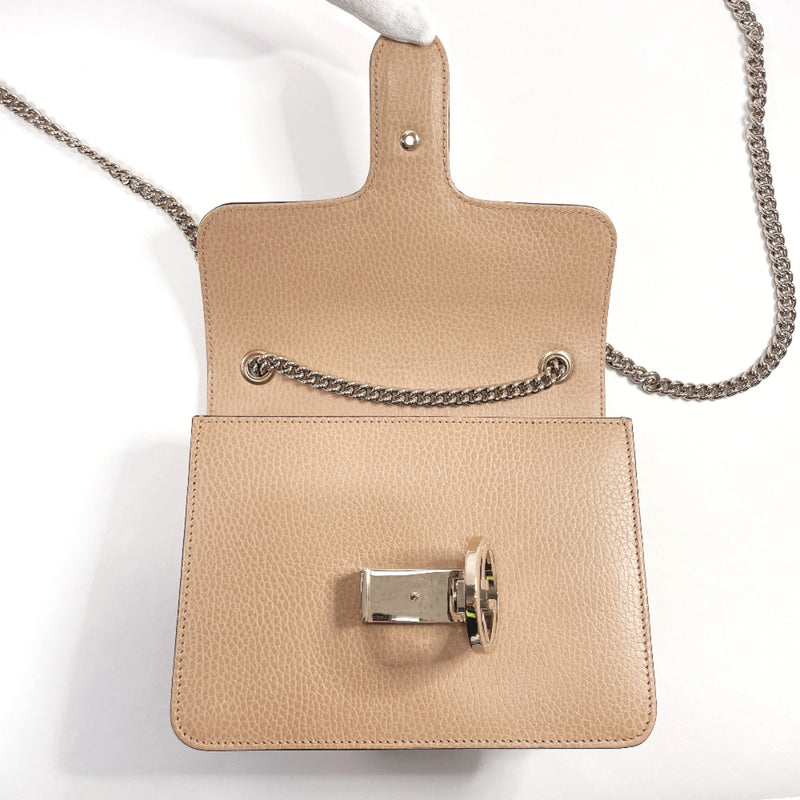 GUCCI Shoulder Bag 510304 Interlocking G ChainShoulder leather beige Women Used